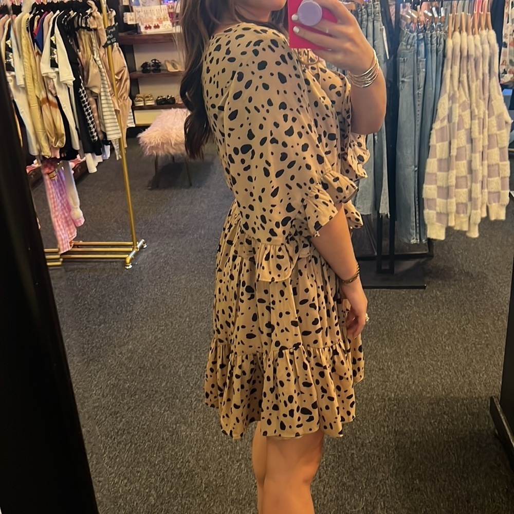 Spotted Ruffle Dress - Picture 3 of 3